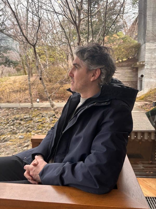 At villa before heading out for the day